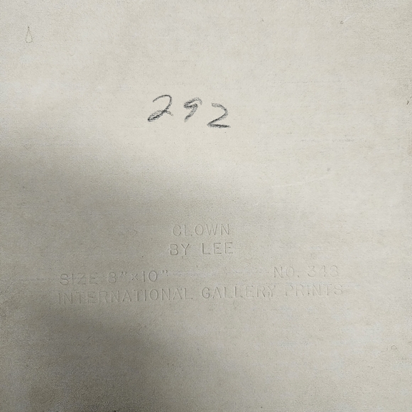 Child Clown With Cat by Beverly Edwards Vintage 1960s Framed Print Umbrella - Picture 2 of 6